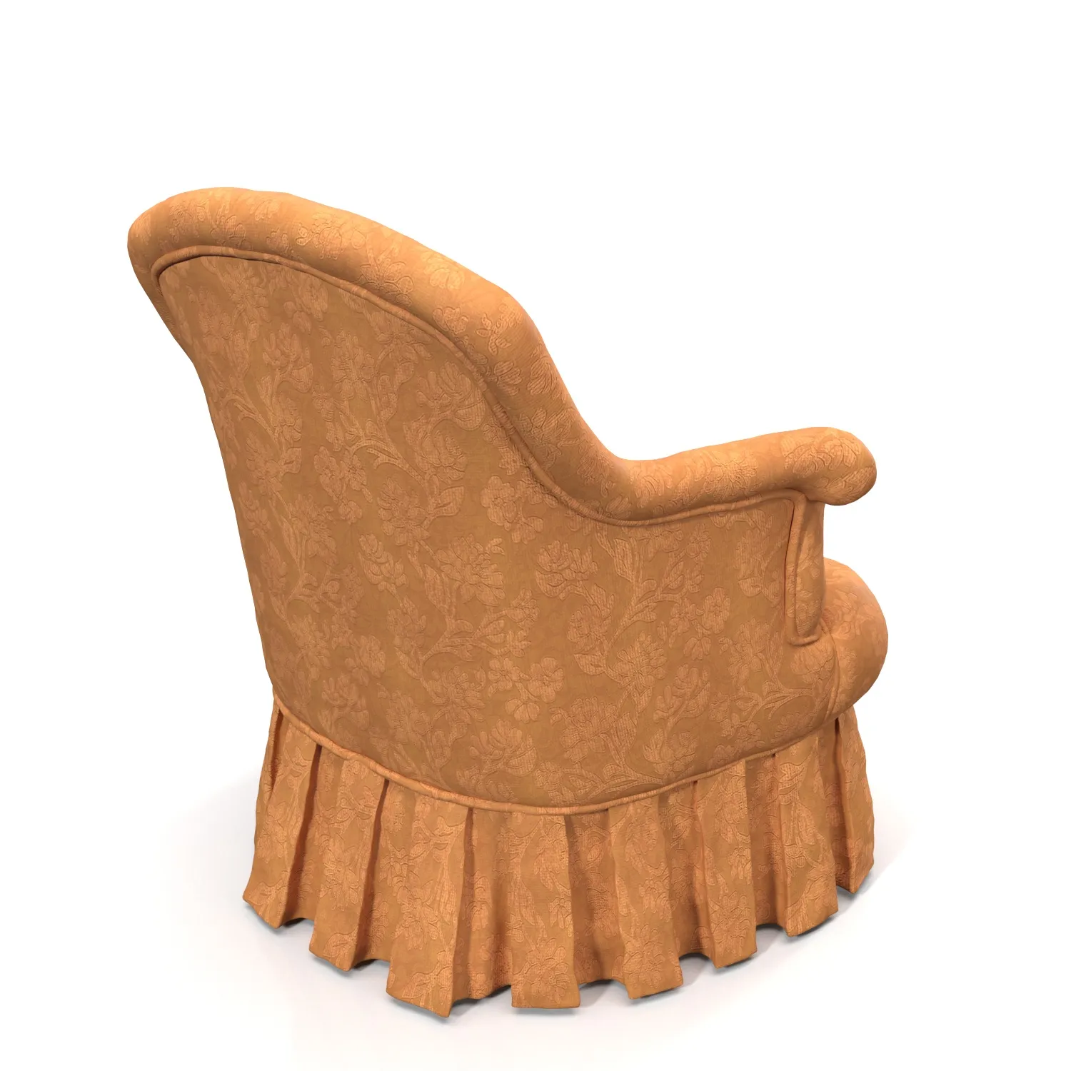 Crapaud Cocktail Skirt Arm Chair PBR 3D Model_06